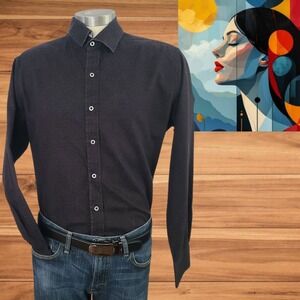 Robert Graham Shirt Mens  Casual Button Up Black Floral Long Sleeve Sz L‎